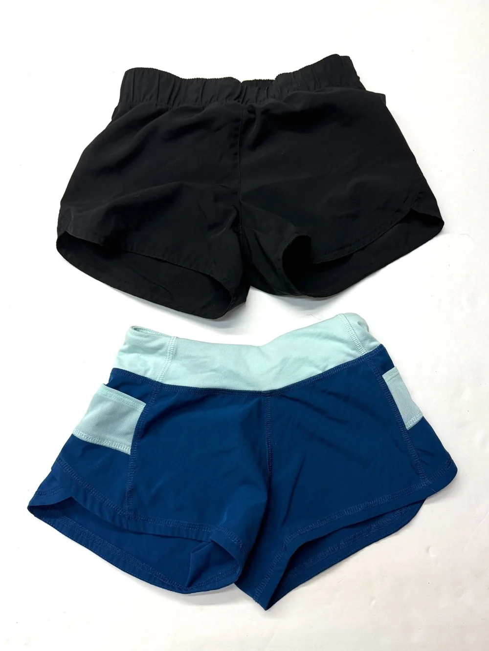 Black and Blue Girls Athletic Run Shorts Lot Bundle of 2 Active Girl Old Navy